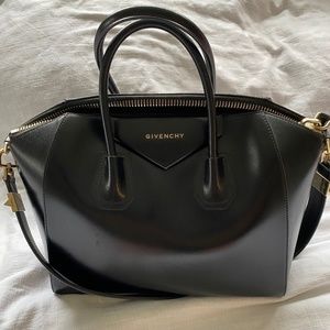 Givenchy "Antigona" Medium Box Leather Satchel
